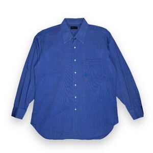 Gitman Bros. Classic Poplin Blue Dress Shirt Made in 16 / 33 Large Made in USA